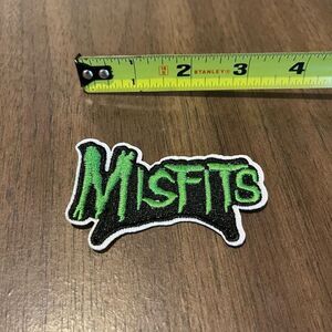 The Misfits Black Green & White Logo Cutout Iron On Appliqué Patch